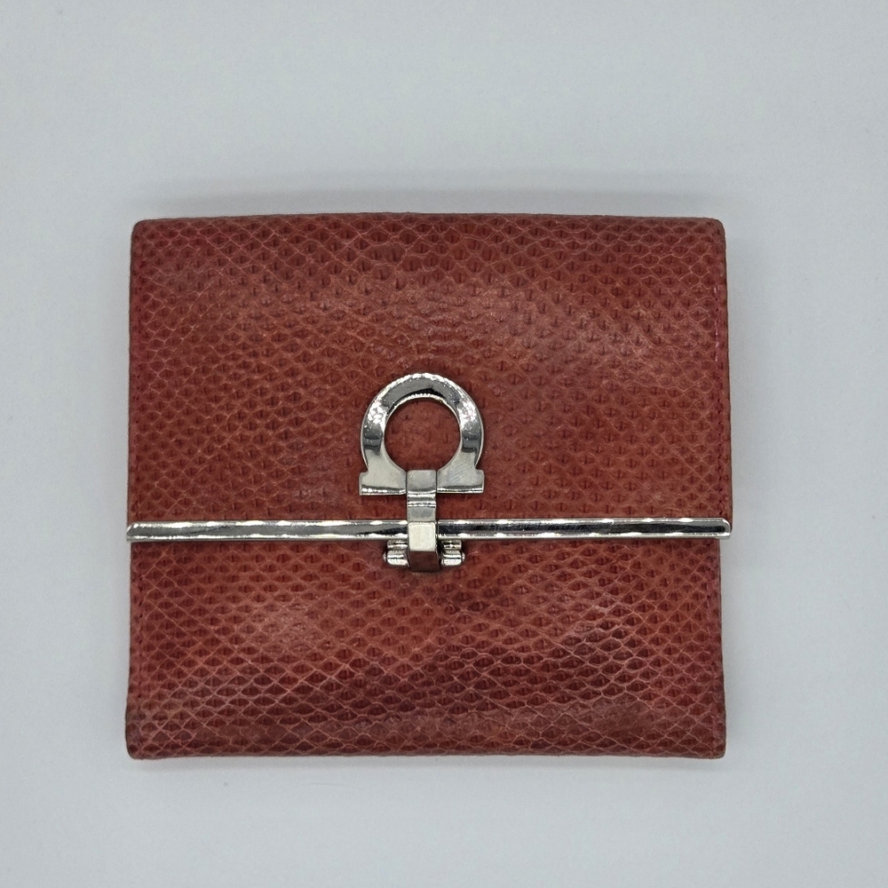 Salvatore Ferragamo Gancini Leather Bifold Wallet
